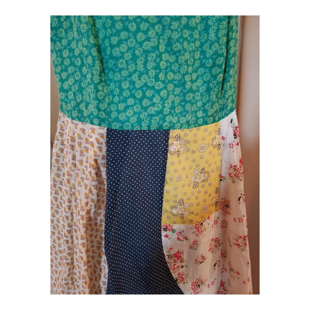 Lazybones Boho Patchwork Dress Large Euc - image 3